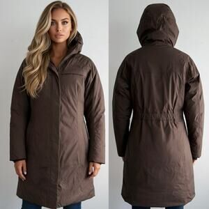 The North Face Parka Coat HyVent Goose Down Hooded Brown Winter Women’s Small